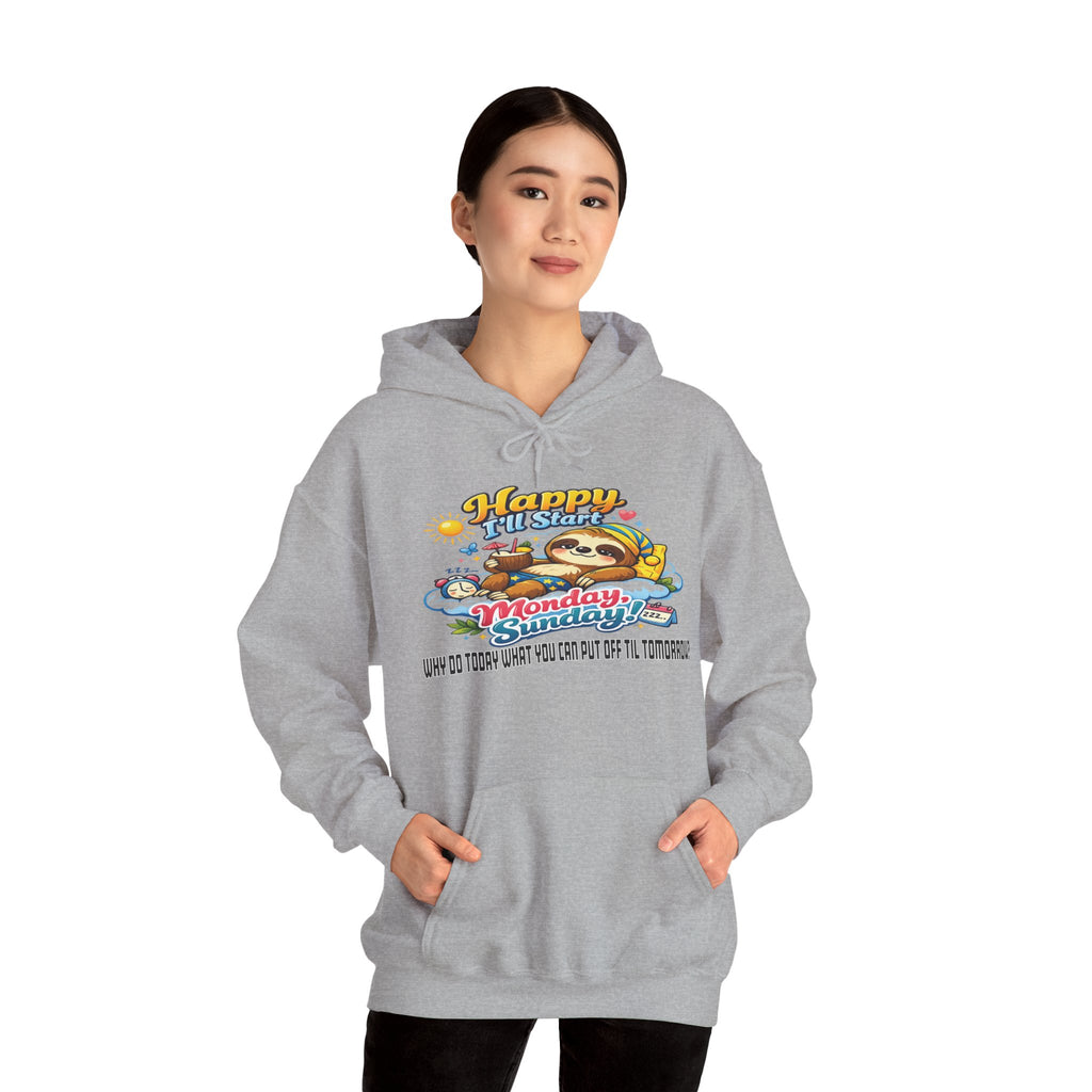 Sunday - Procrastination Sloth Series Hoodie