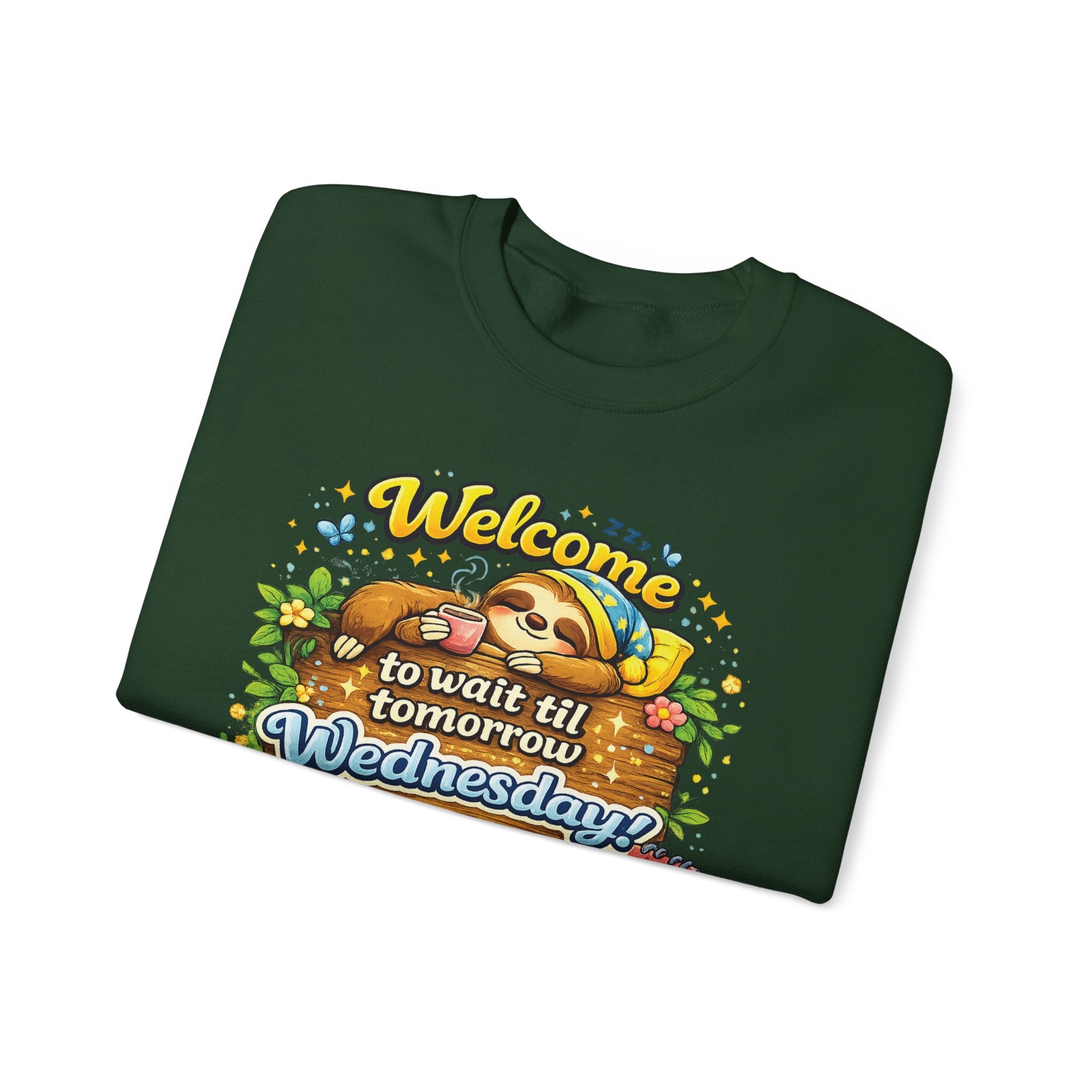 Wednesday - Procrastination Sloth Series Sweatshirt