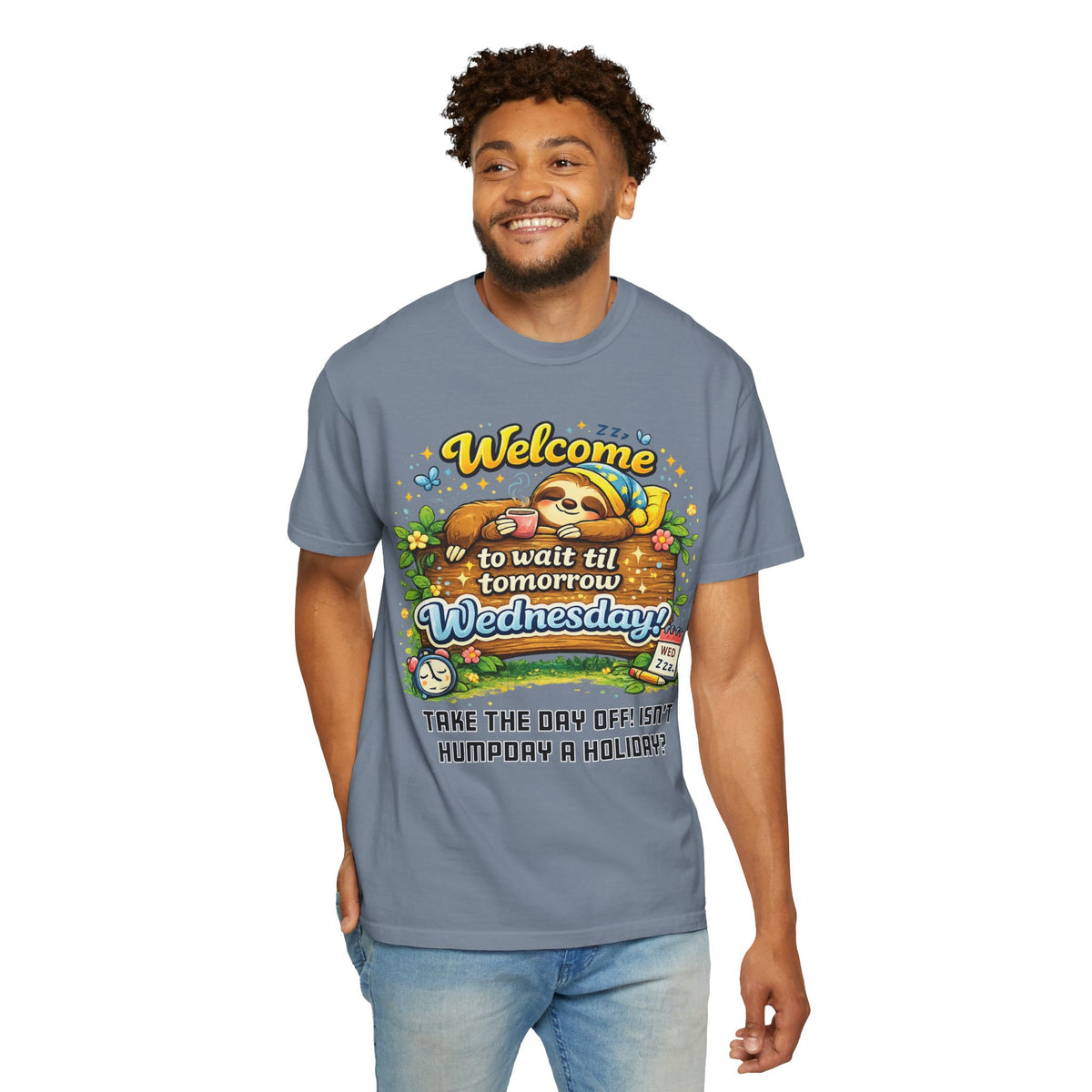 Wednesday - Procrastination Sloth Series T-shirt