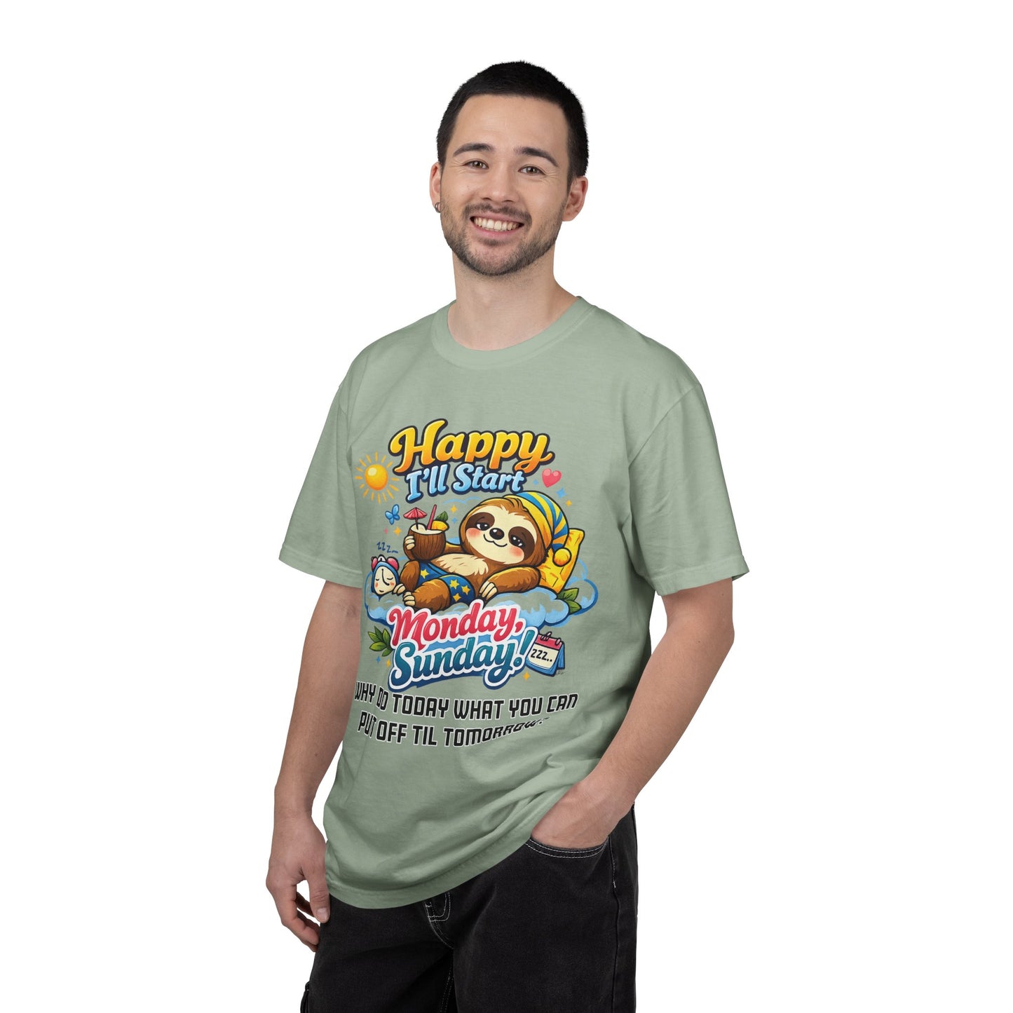 Sunday - Procrastination Sloth Series T-shirt