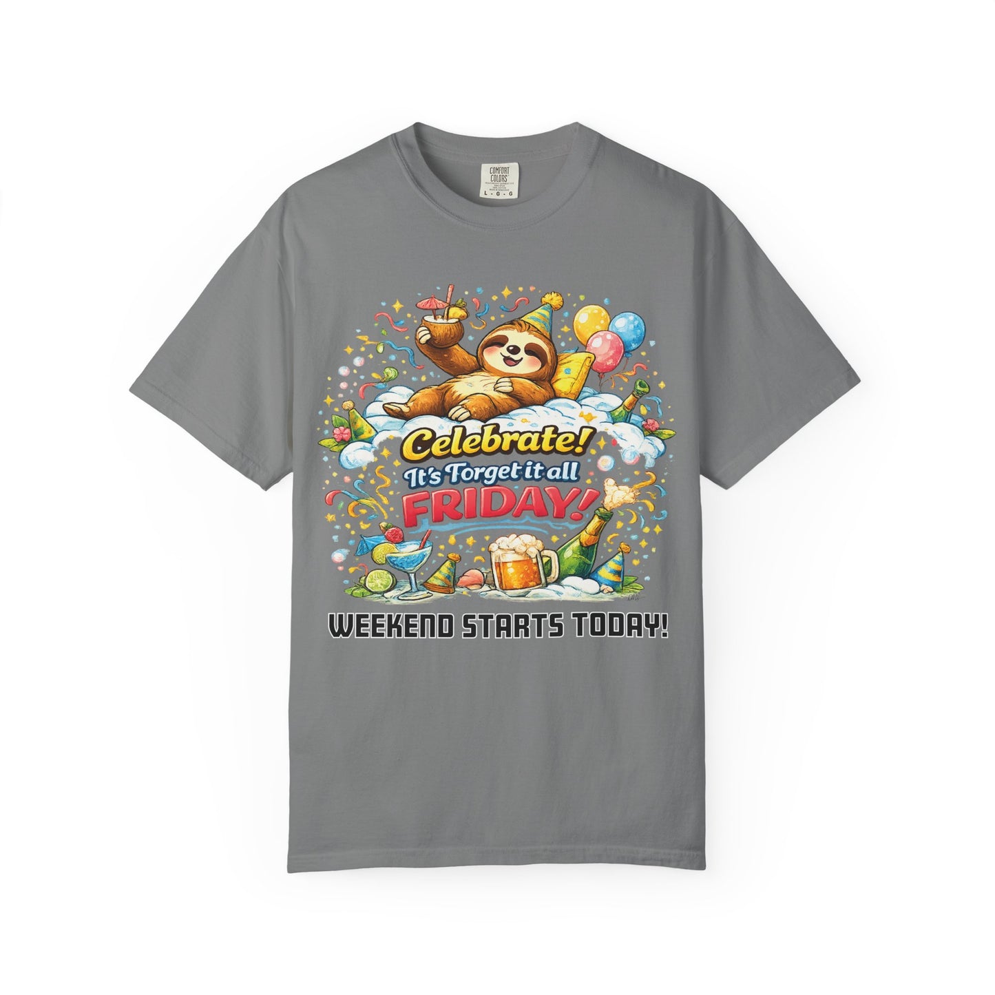 Friday - Procrastination Sloth Series T-shirt