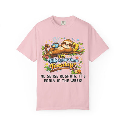 Tuesday - Procrastination Sloth Series T-shirt