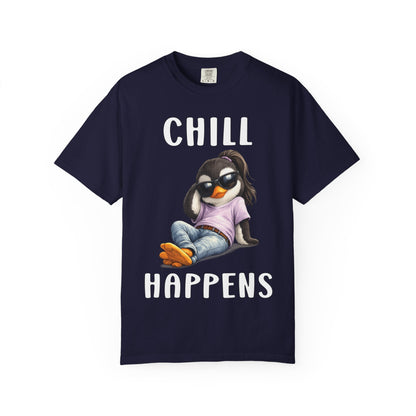 Chill Happens Girl T-shirt - Penguin Series