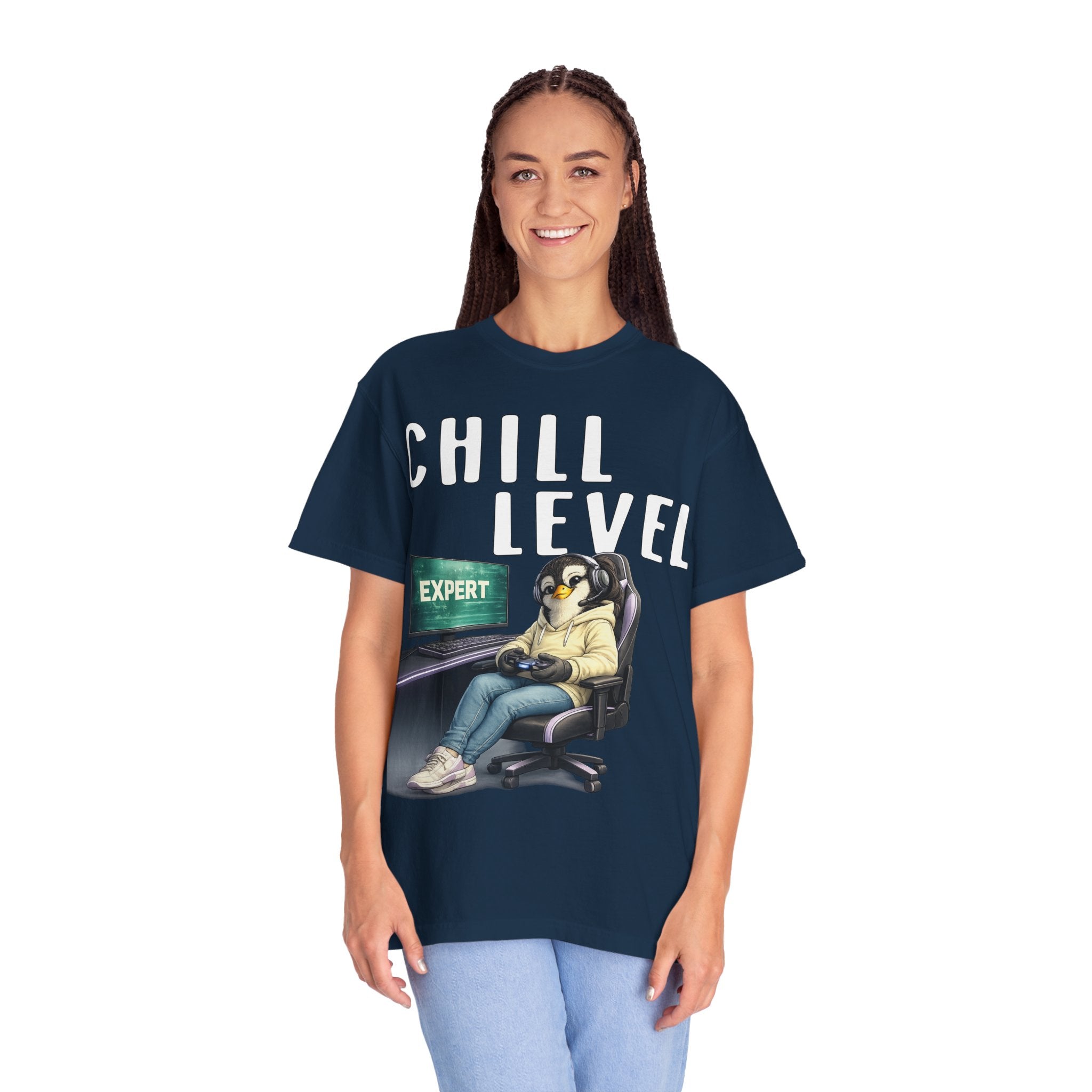 Chill Level Expert Girl T-shirt - Penguin Series
