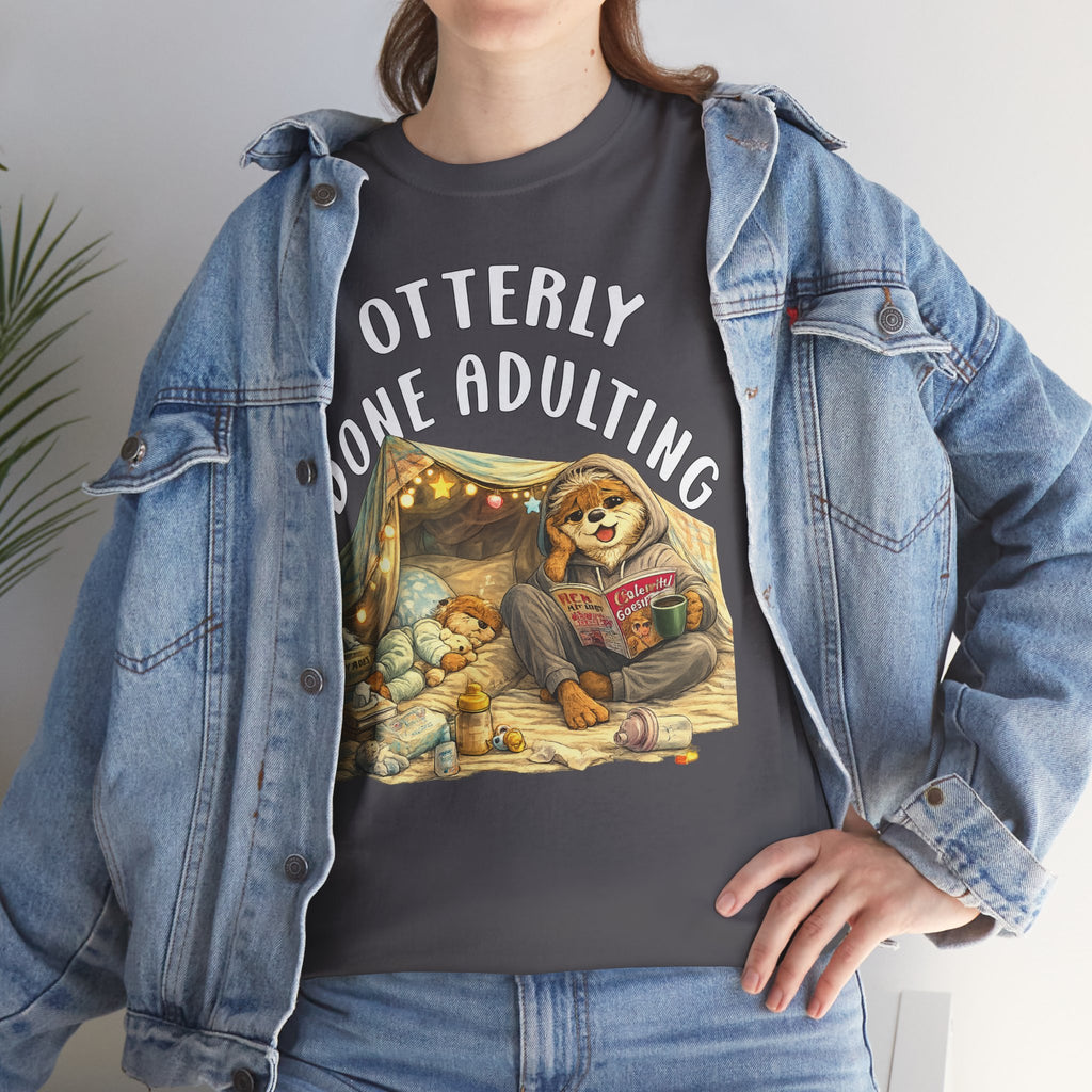 "Otterly Done Adulting" Mom Tee - Otter Series