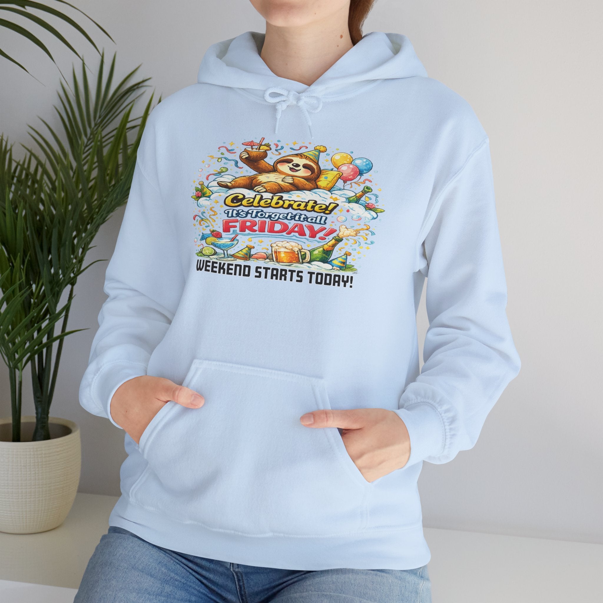 Friday - Procrastination Sloth Series Hoodie