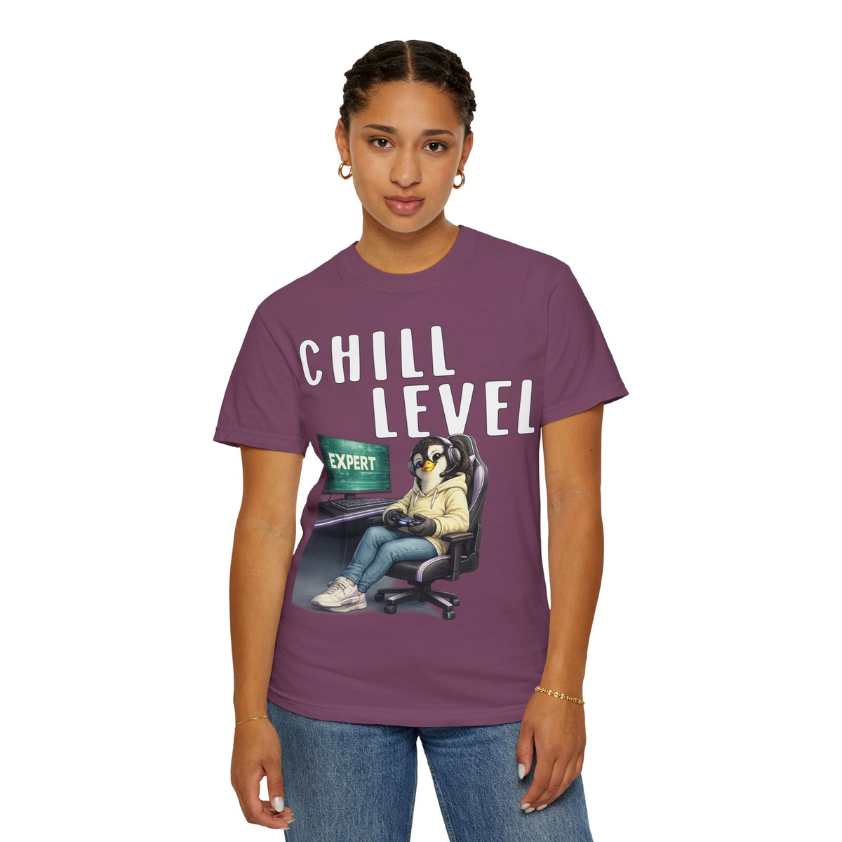 Chill Level Expert Girl T-shirt - Penguin Series