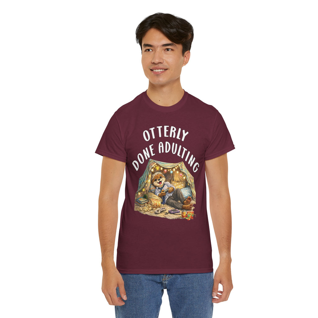 "Otterly Done Adulting" Dad Tee - Otter Series