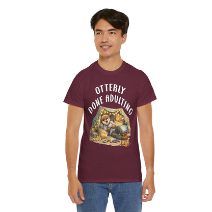 "Otterly Done Adulting" Dad Tee - Otter Series