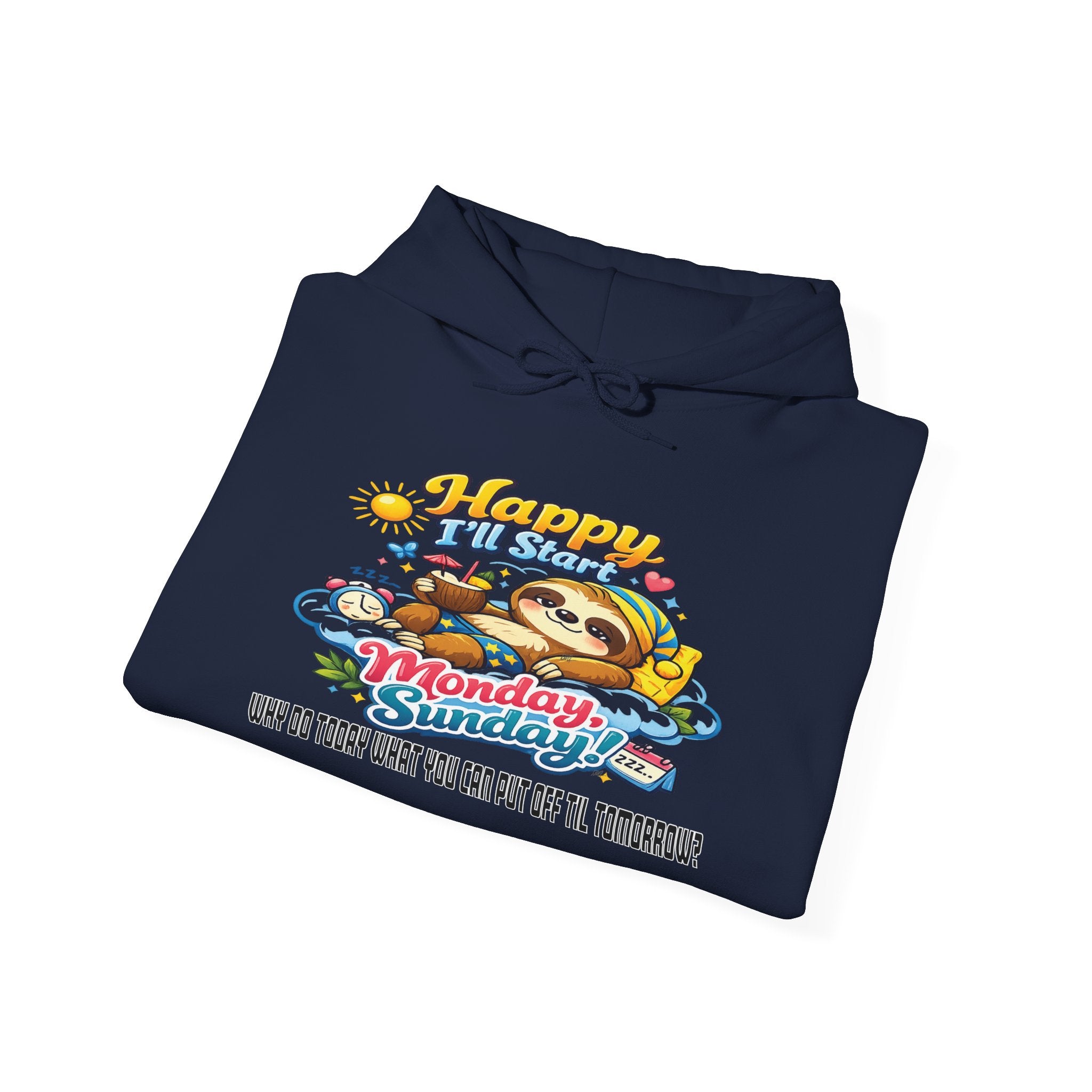 Sunday - Procrastination Sloth Series Hoodie