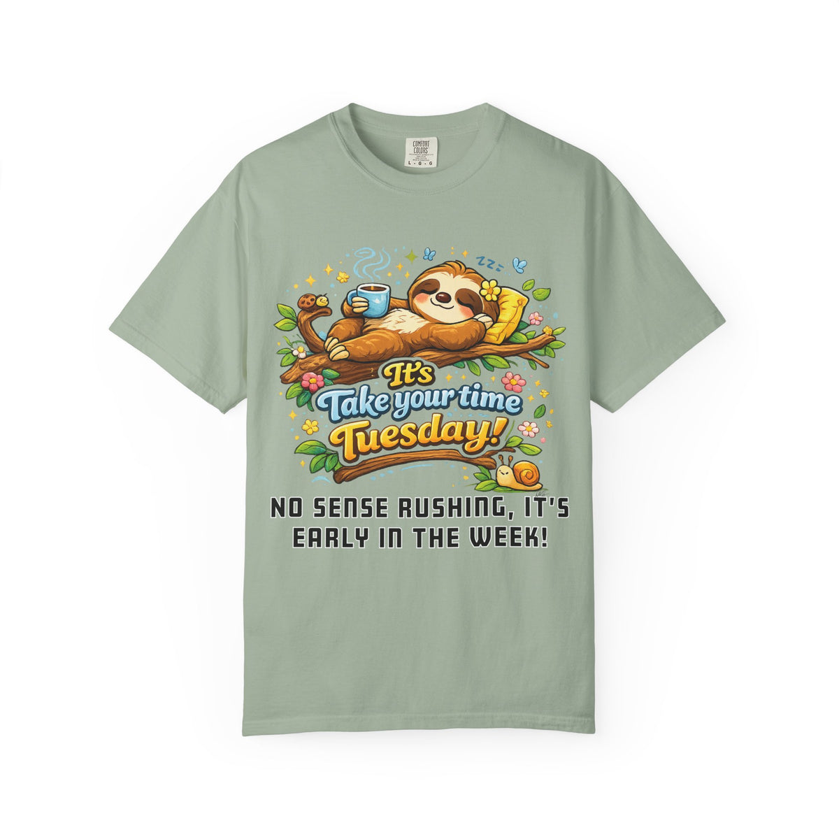 Tuesday - Procrastination Sloth Series T-shirt