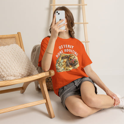 "Otterly Done Adulting" Mom Tee - Otter Series