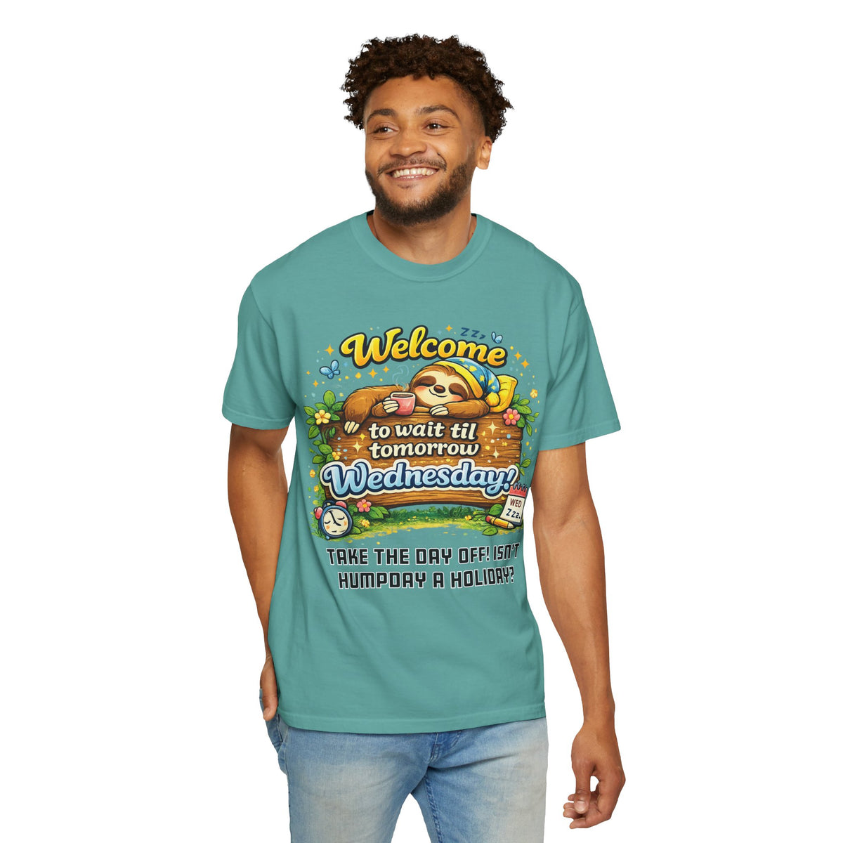 Wednesday - Procrastination Sloth Series T-shirt