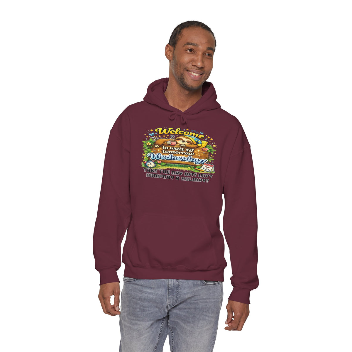 Wednesday - Procrastination Sloth Series Hoodie