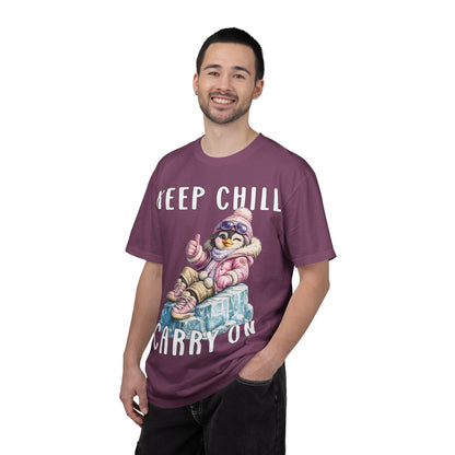 Keep Chill Carry On Girl T-shirt - Penguin Series