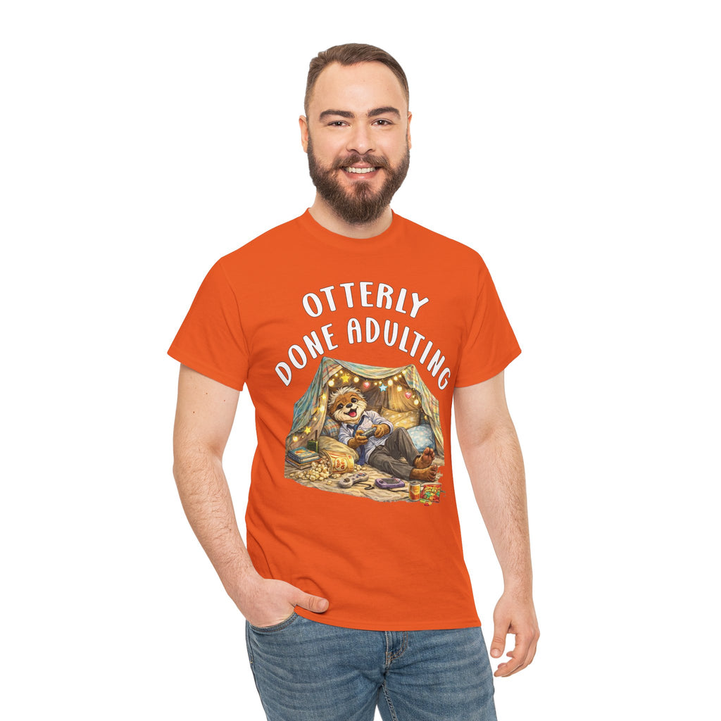 "Otterly Done Adulting" Dad Tee - Otter Series
