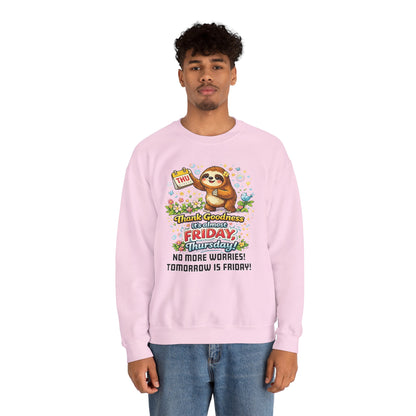 Thursday - Procrastination Sloth Series Sweatshirt