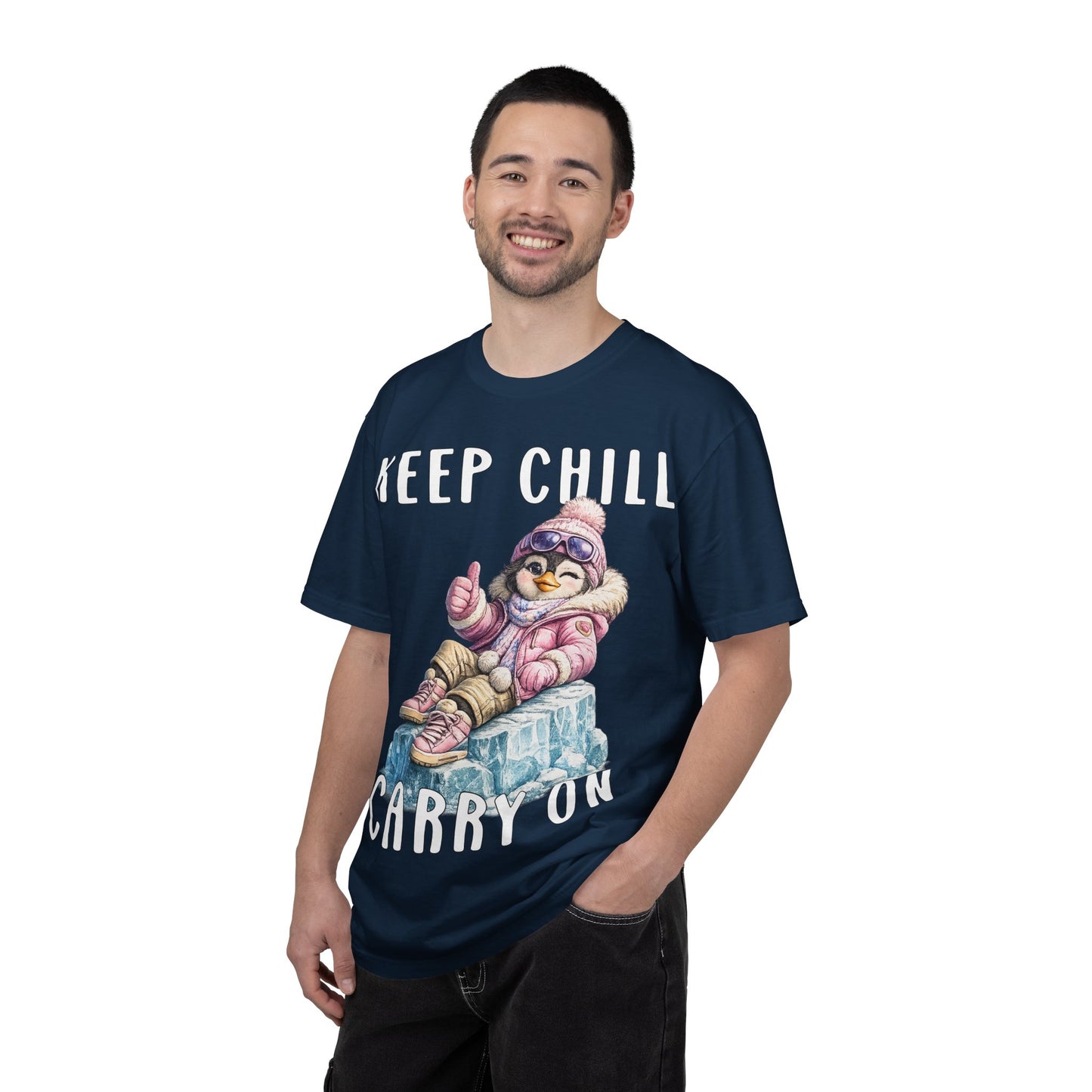 Keep Chill Carry On Girl T-shirt - Penguin Series