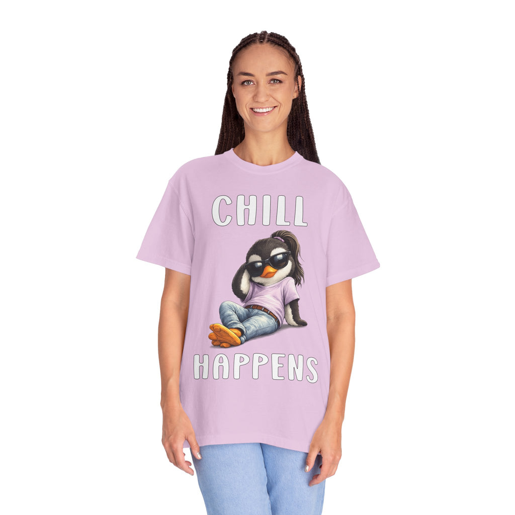 Chill Happens Girl T-shirt - Penguin Series