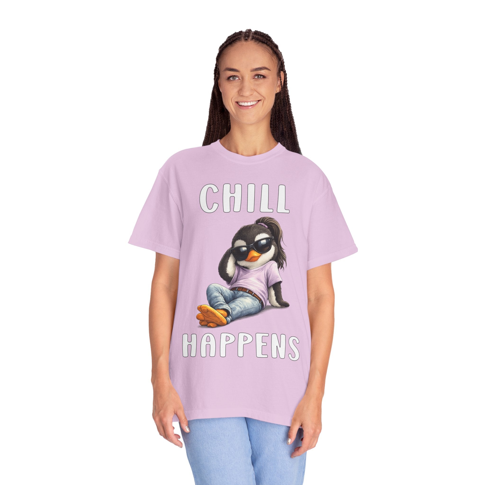 Chill Happens Girl T-shirt - Penguin Series