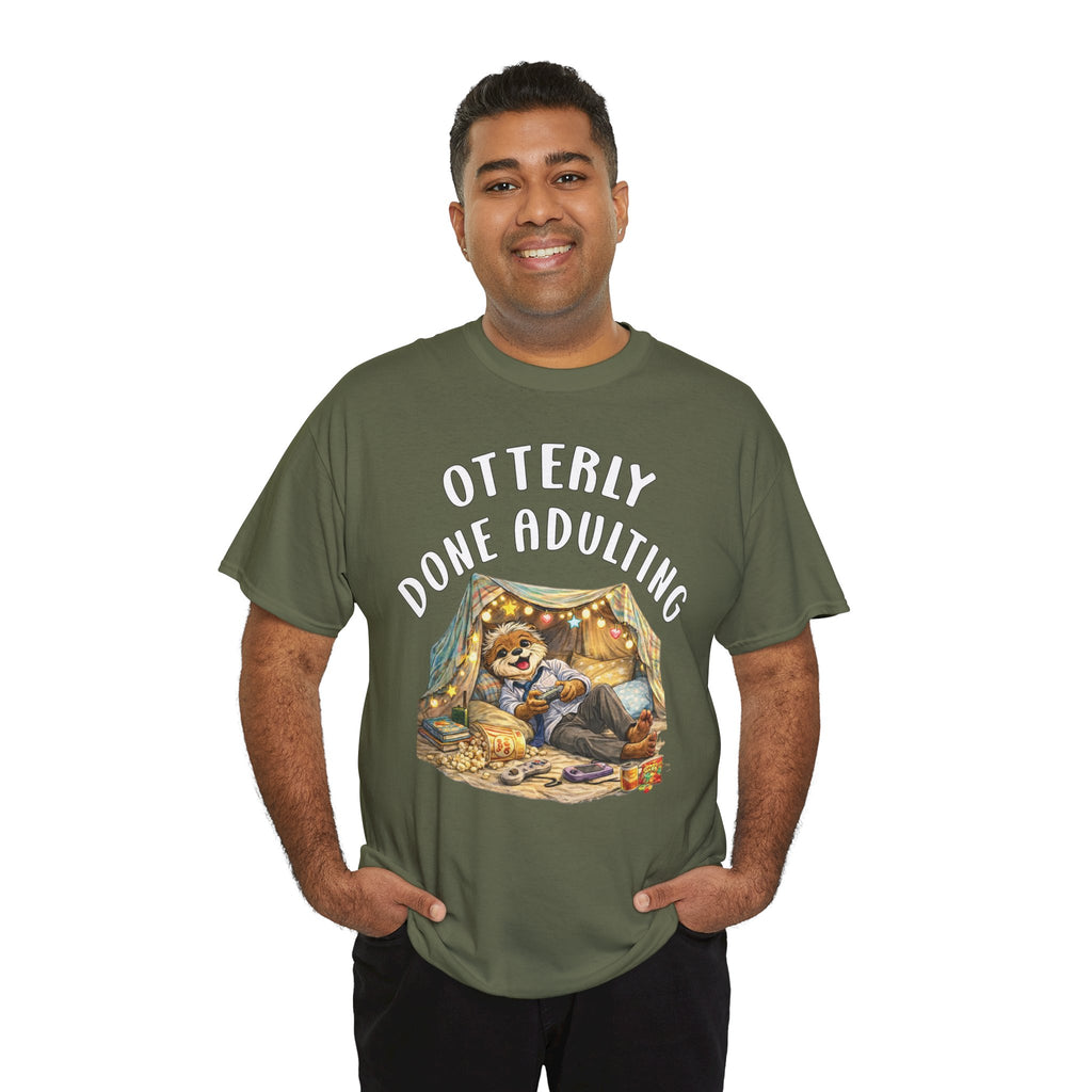 "Otterly Done Adulting" Dad Tee - Otter Series