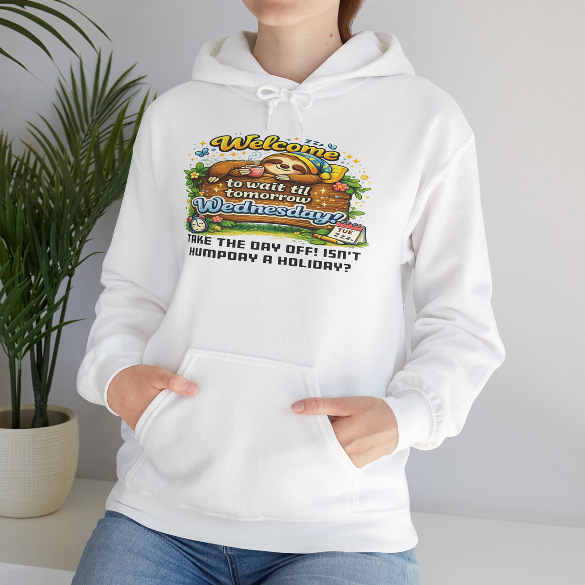 Wednesday - Procrastination Sloth Series Hoodie
