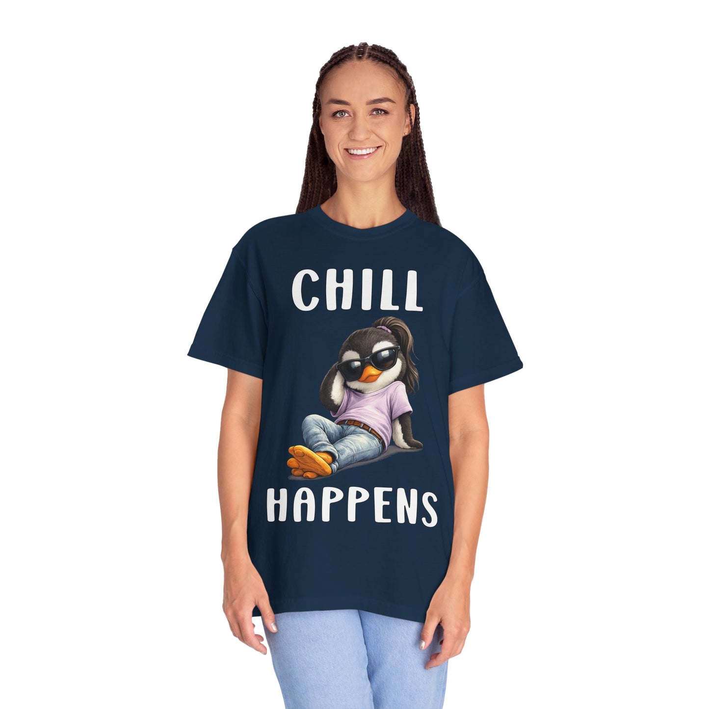 Chill Happens Girl T-shirt - Penguin Series