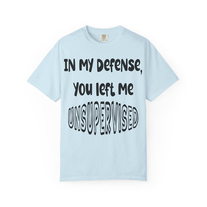 In My Defense I Was Left Unsupervised T-shirt