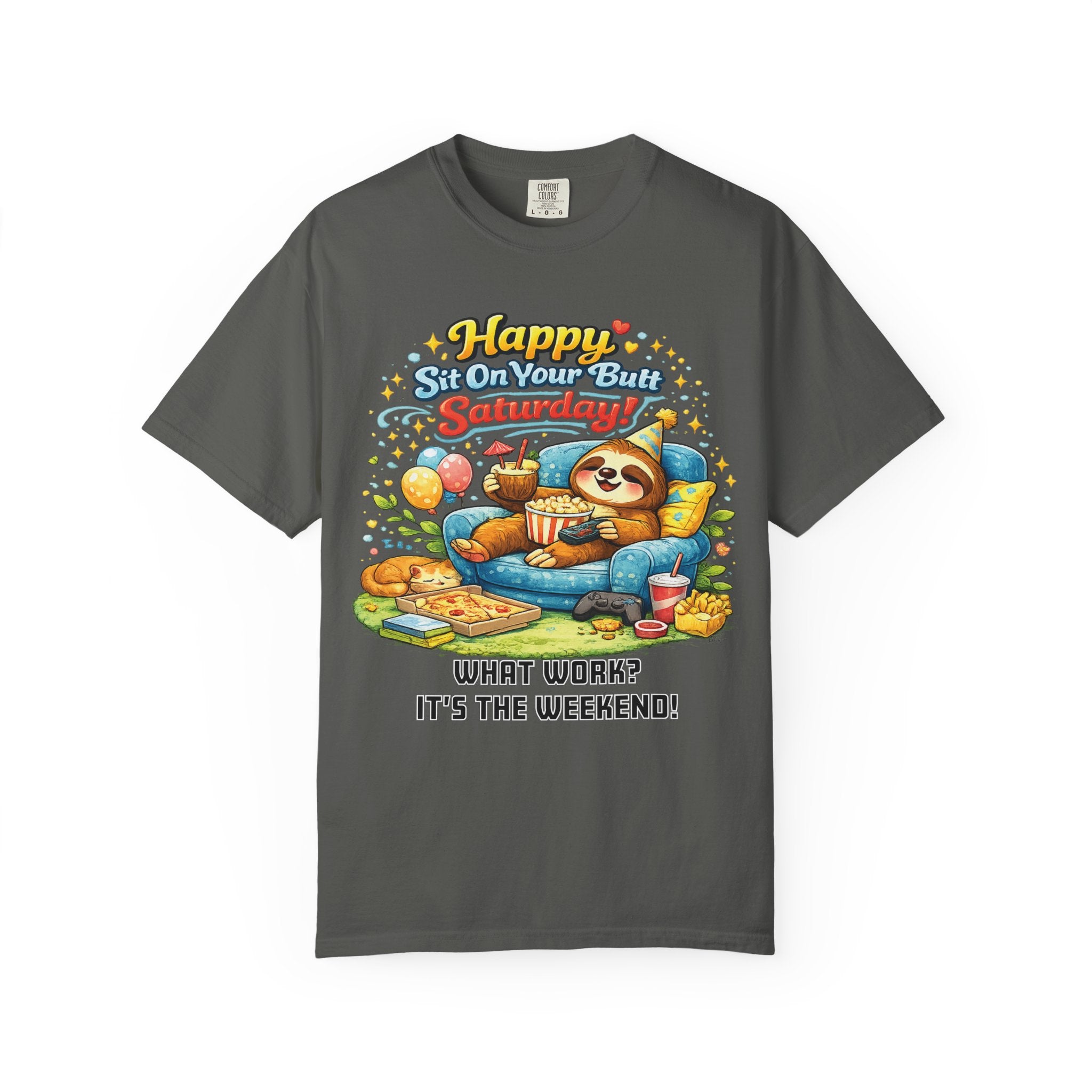 Saturday - Procrastination Sloth Series T-shirt