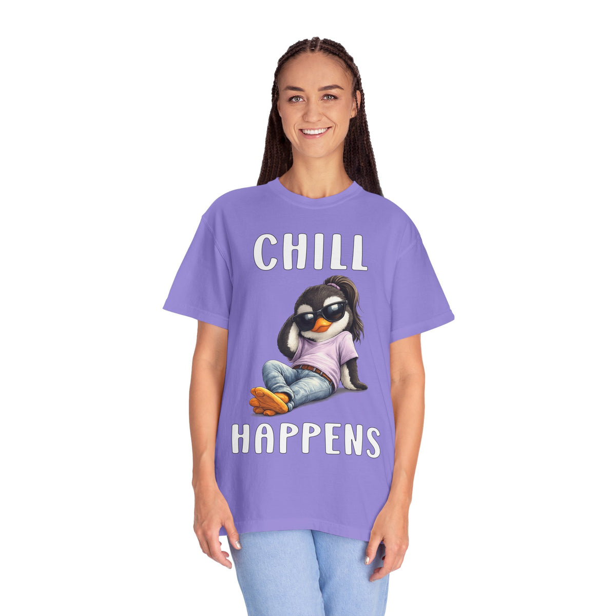 Chill Happens Girl T-shirt - Penguin Series