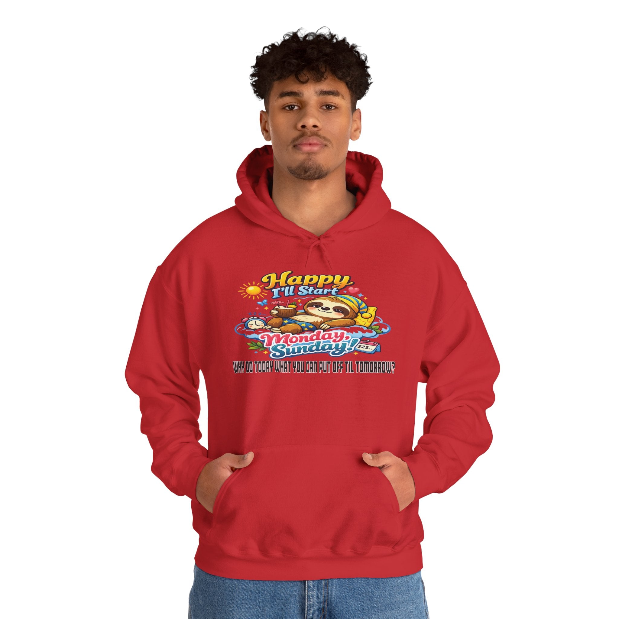 Sunday - Procrastination Sloth Series Hoodie