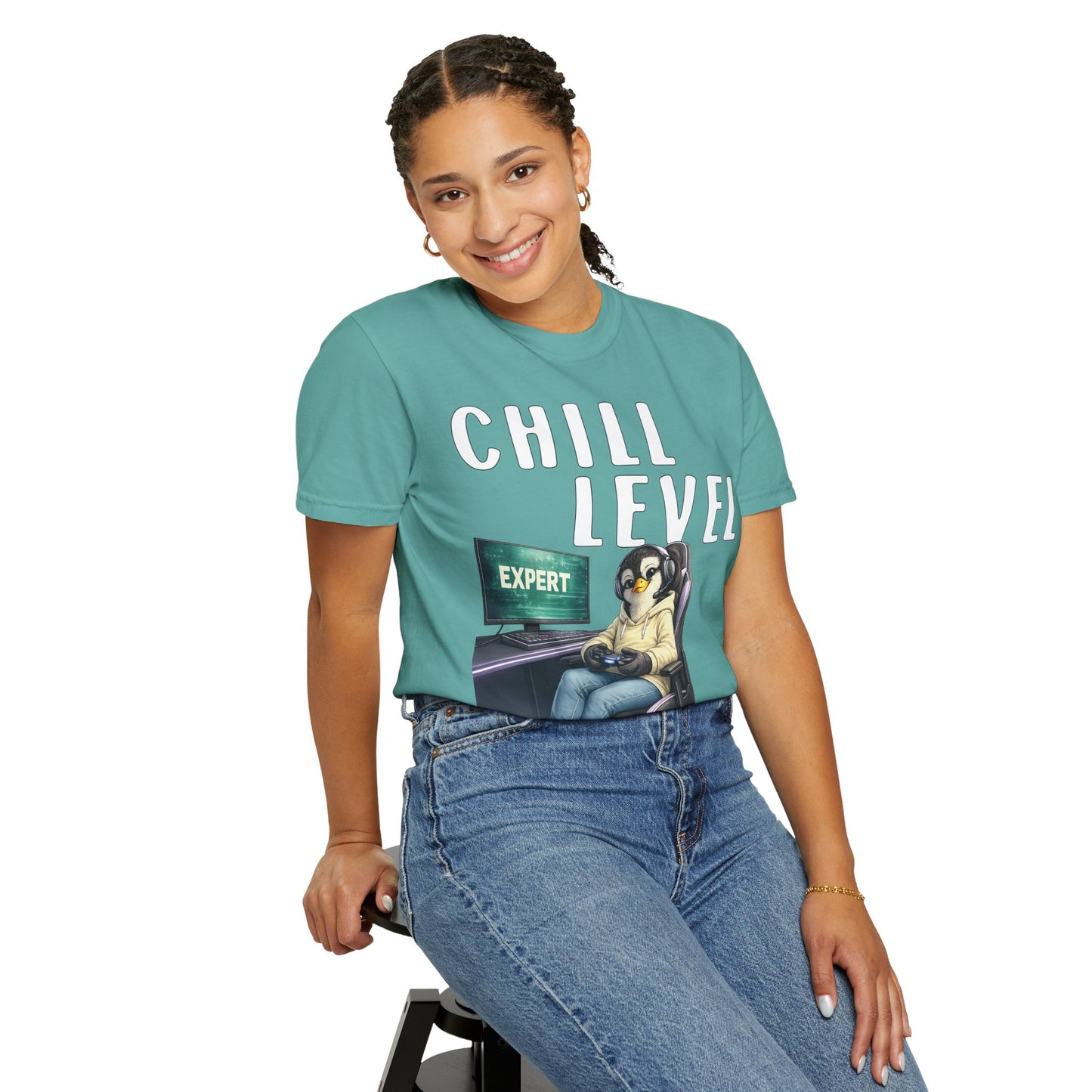 Chill Level Expert Girl T-shirt - Penguin Series