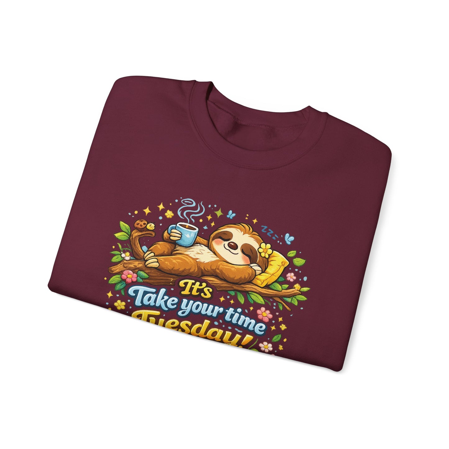 Tuesday - Procrastination Sloth Series Sweatshirt