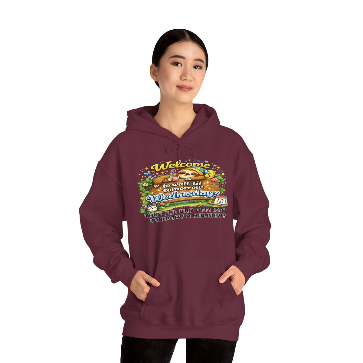 Wednesday - Procrastination Sloth Series Hoodie
