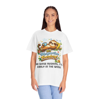 Tuesday - Procrastination Sloth Series T-shirt