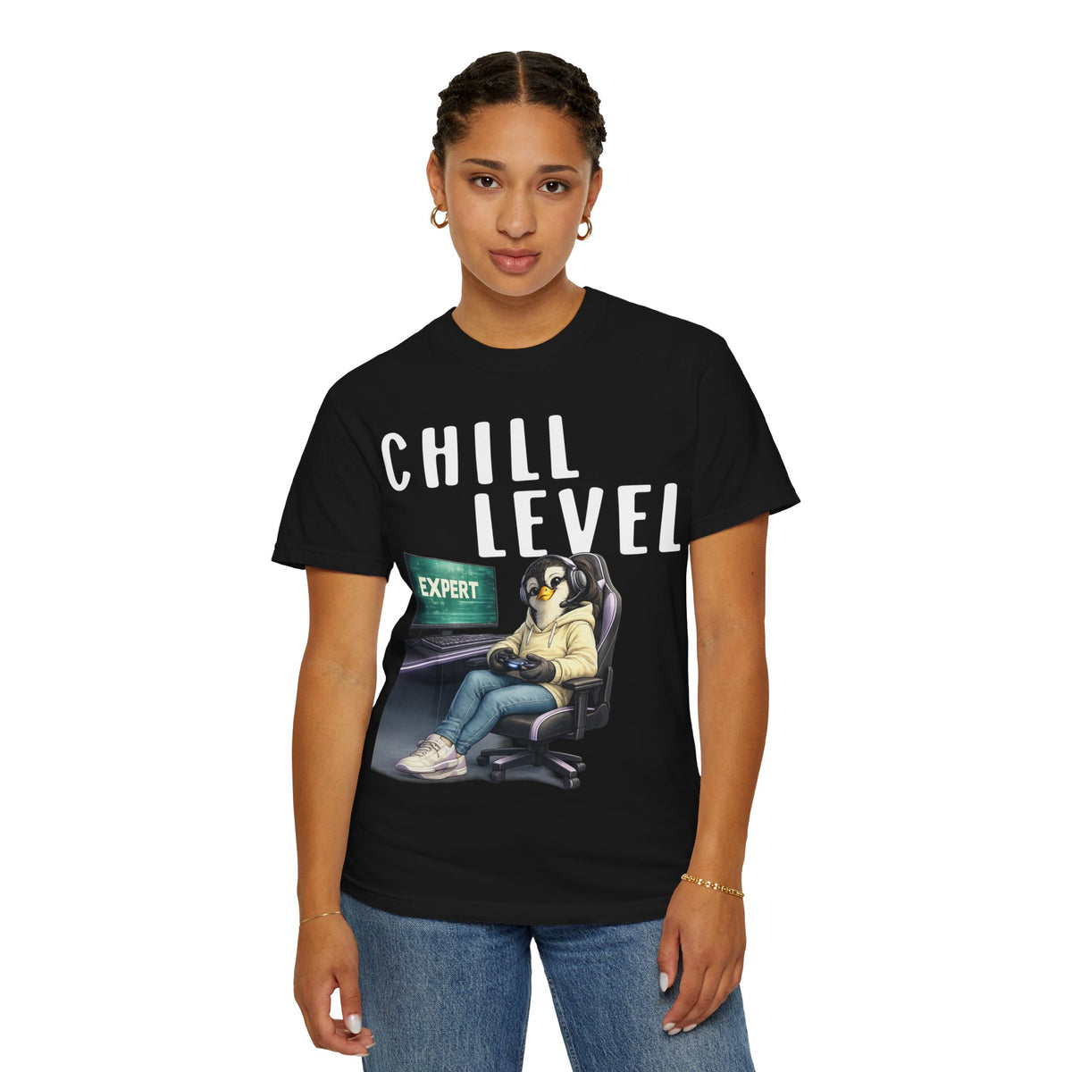Chill Level Expert Girl T-shirt - Penguin Series