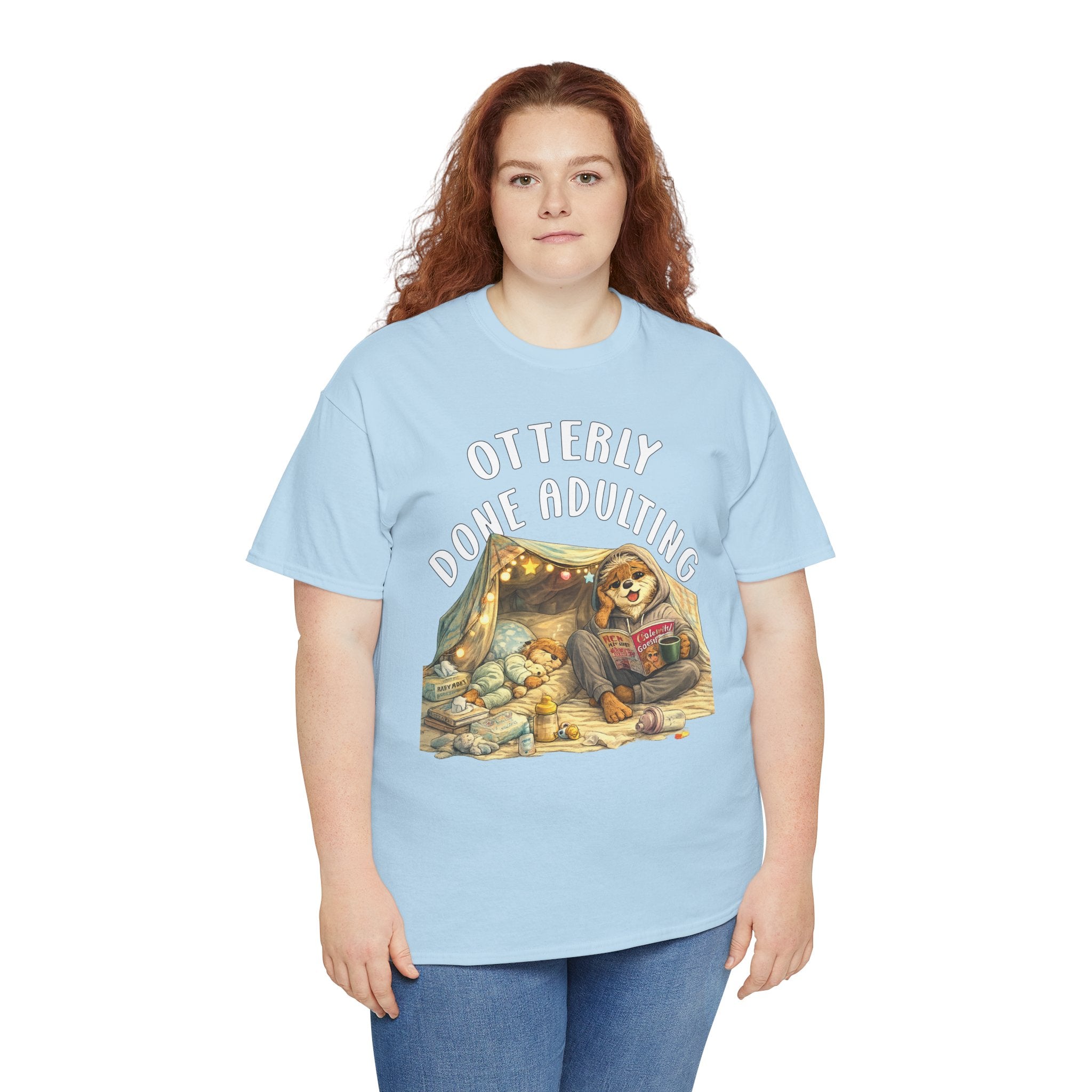 "Otterly Done Adulting" Mom Tee - Otter Series