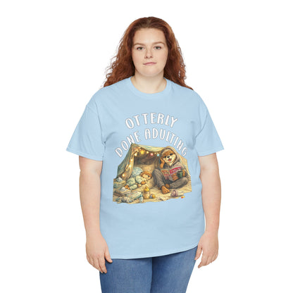"Otterly Done Adulting" Mom Tee - Otter Series