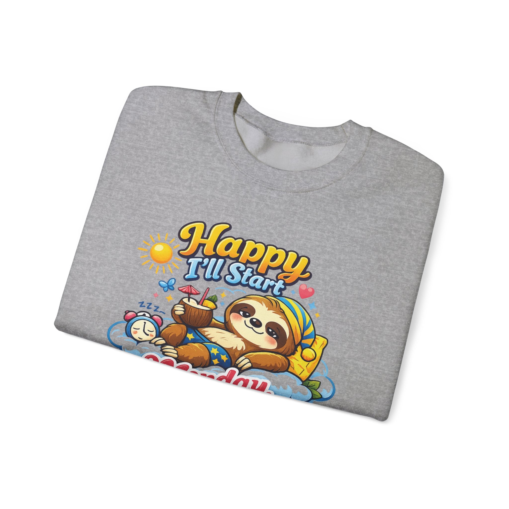 Sunday - Procrastination Sloth Series Sweatshirt