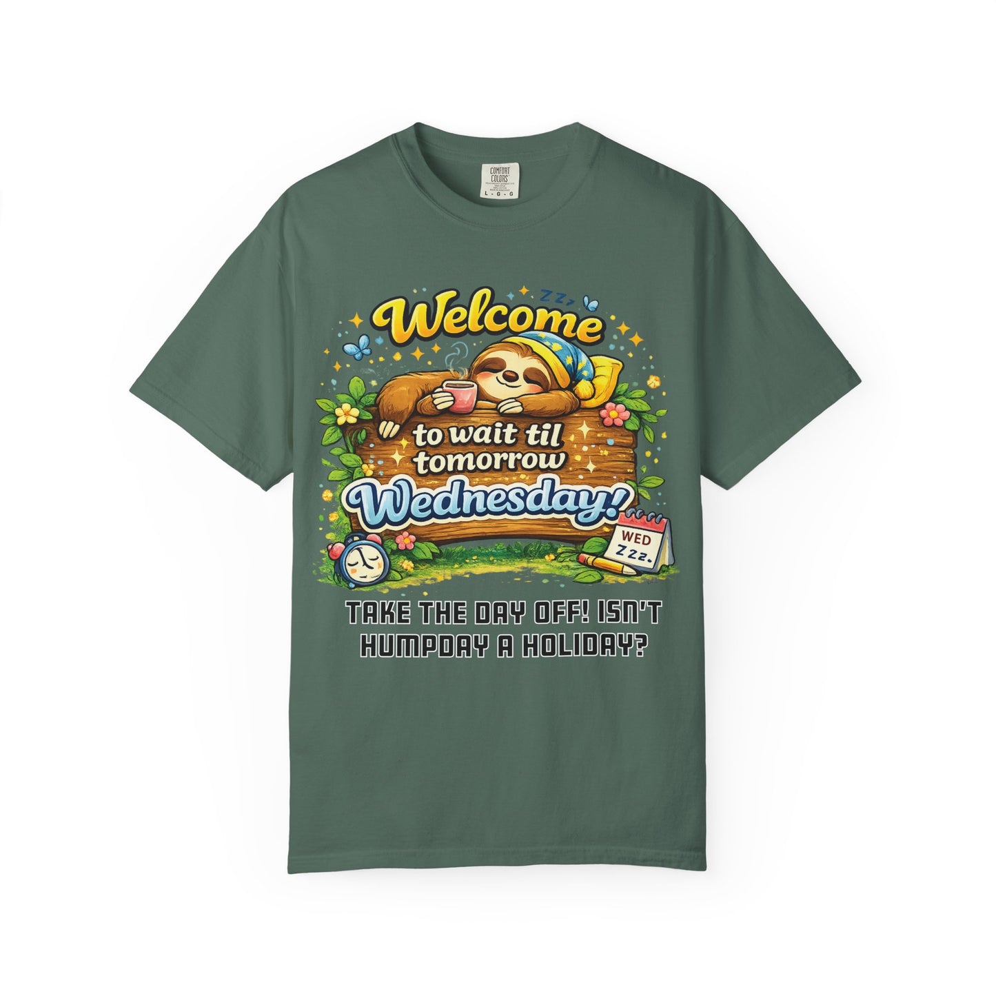Wednesday - Procrastination Sloth Series T-shirt