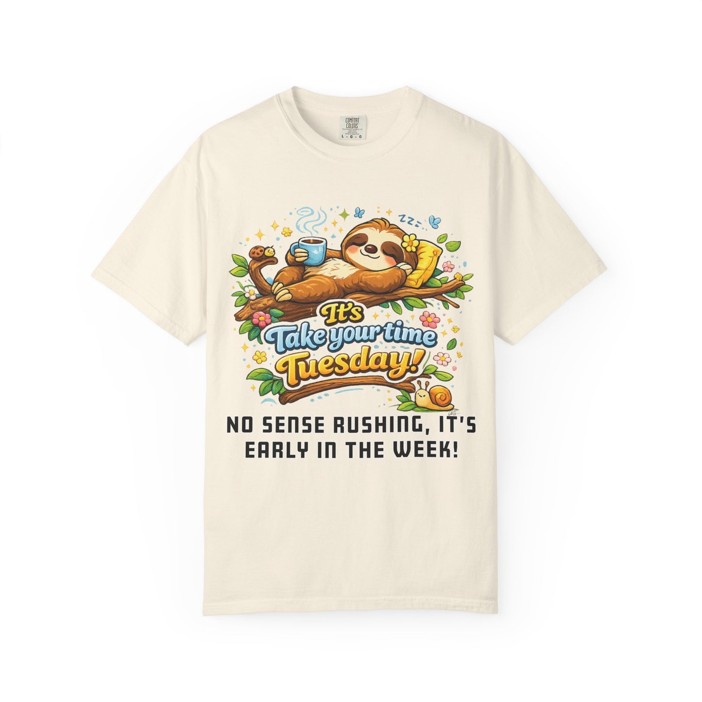Tuesday - Procrastination Sloth Series T-shirt