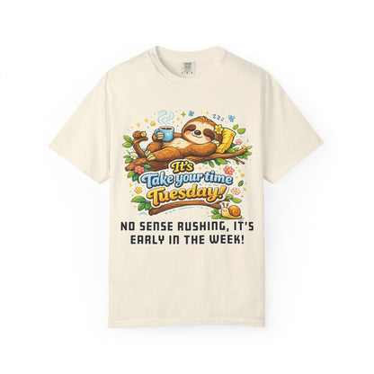 Tuesday - Procrastination Sloth Series T-shirt