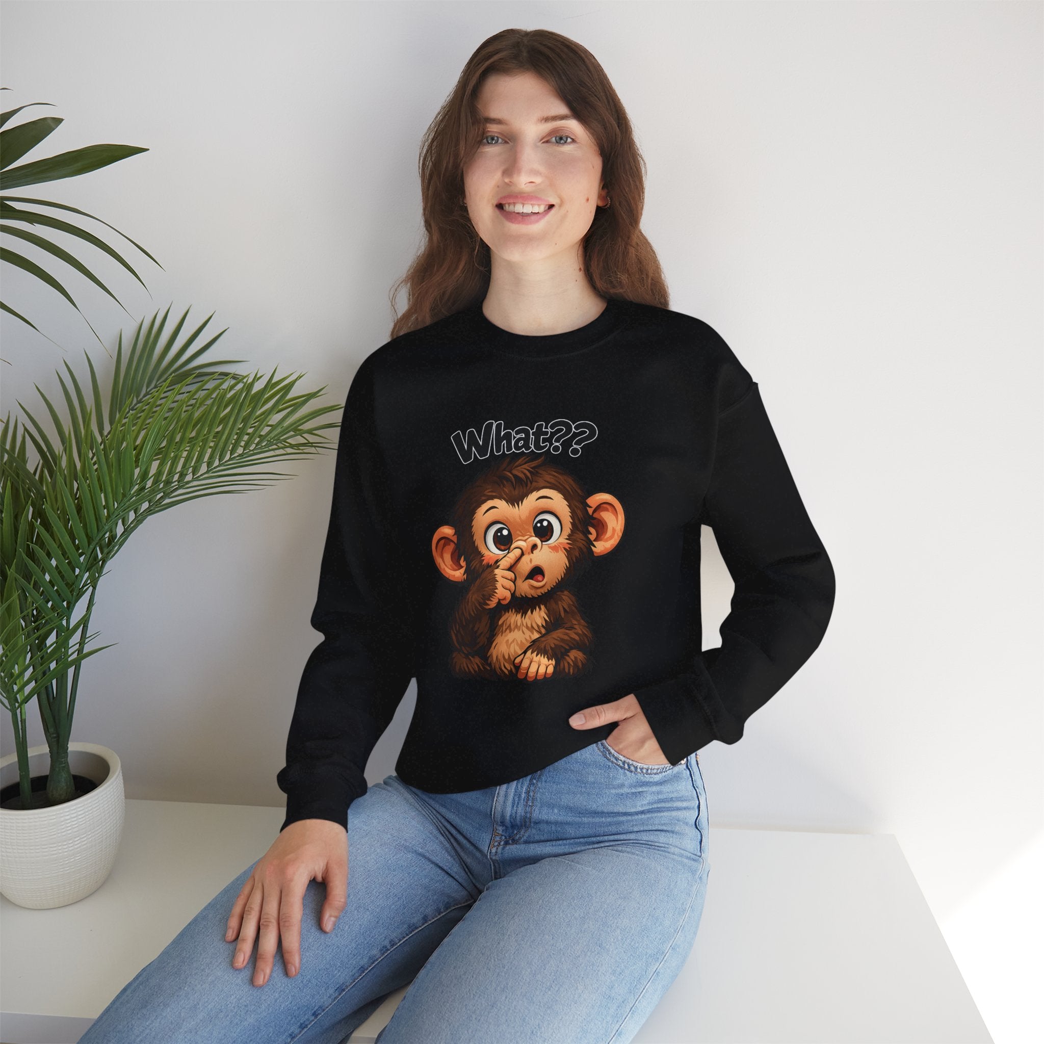 Monkey Says "What?" Sweatshirt