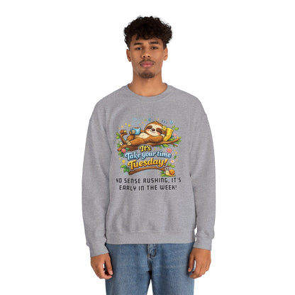Tuesday - Procrastination Sloth Series Sweatshirt