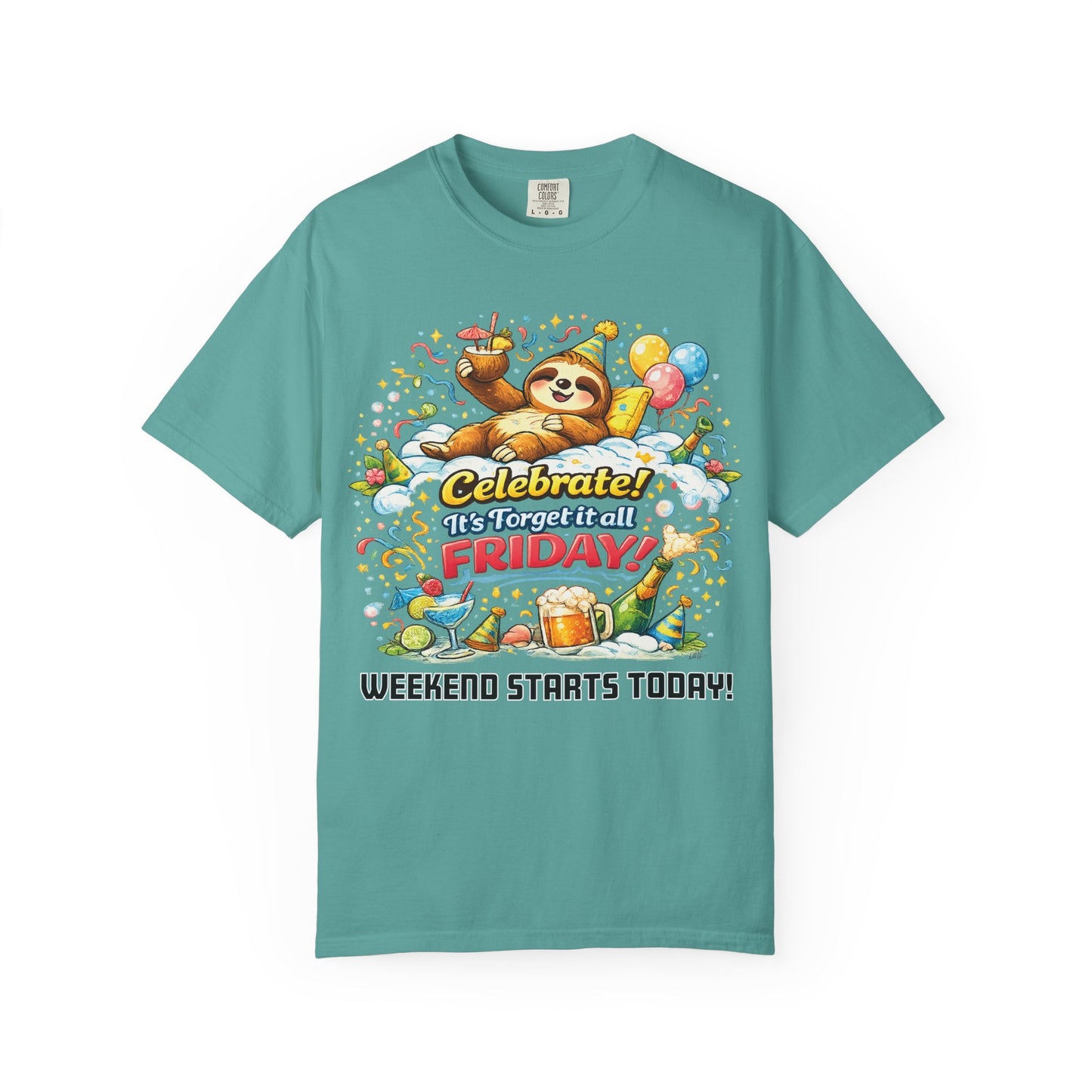 Friday - Procrastination Sloth Series T-shirt