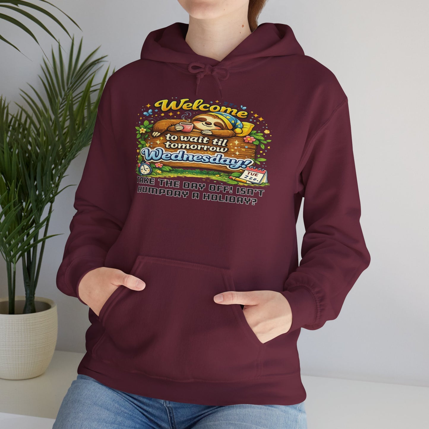 Wednesday - Procrastination Sloth Series Hoodie