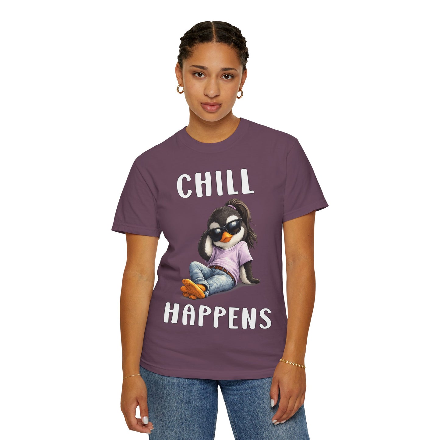 Chill Happens Girl T-shirt - Penguin Series