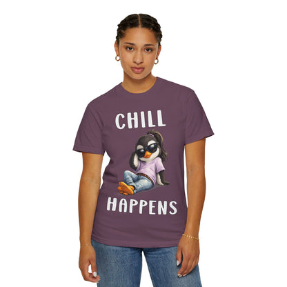 Chill Happens Girl T-shirt - Penguin Series