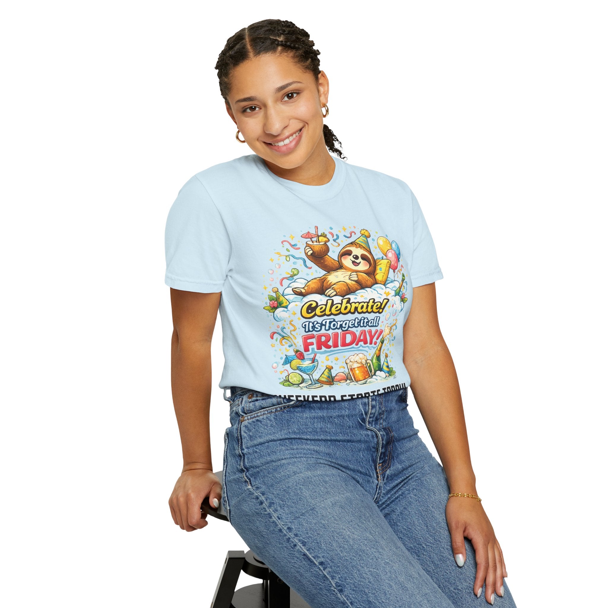 Friday - Procrastination Sloth Series T-shirt