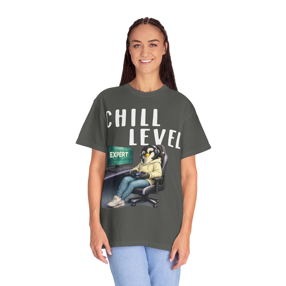 Chill Level Expert Girl T-shirt - Penguin Series